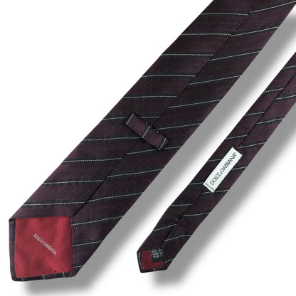 【7613】良品！ドルチェアンドガッバーナ　ネクタイ　ボルドー系
