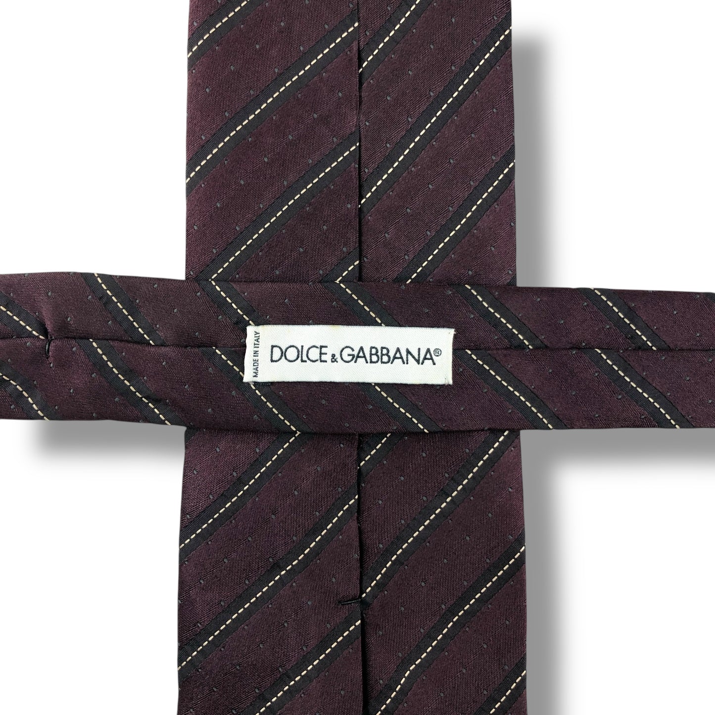 【7613】良品！ドルチェアンドガッバーナ　ネクタイ　ボルドー系