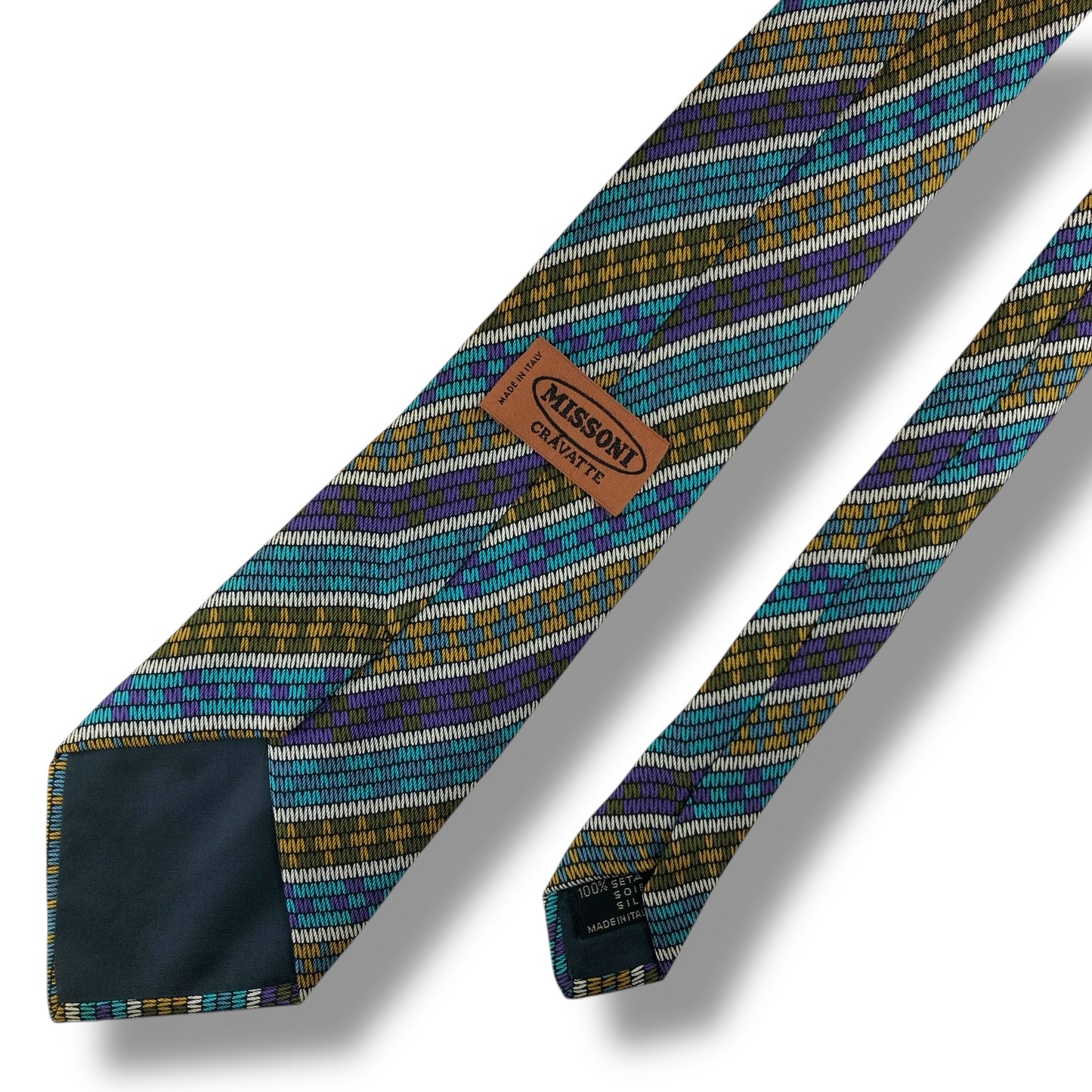 【7616】良品！ミッソーニ　ネクタイ　水色系