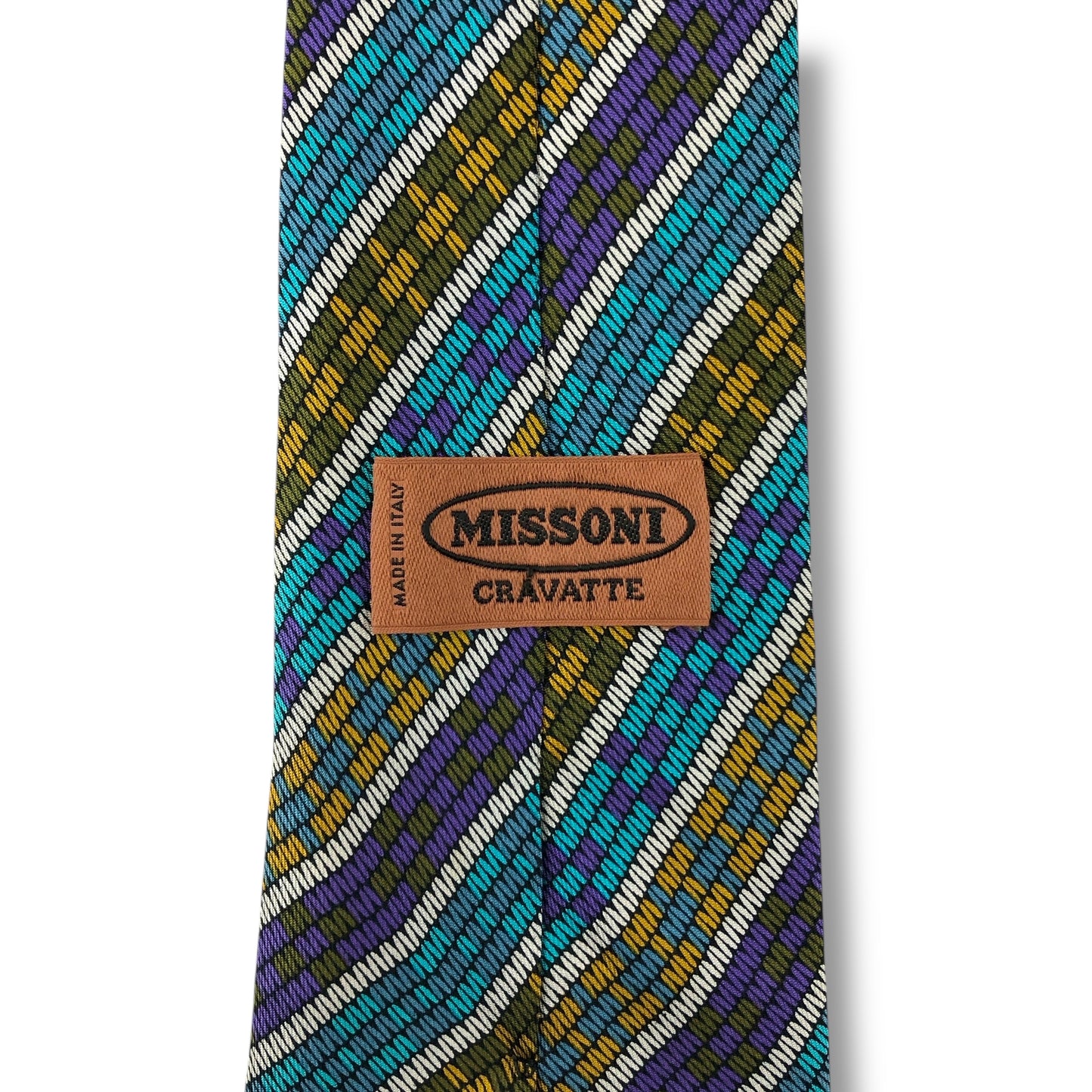 【7616】良品！ミッソーニ　ネクタイ　水色系