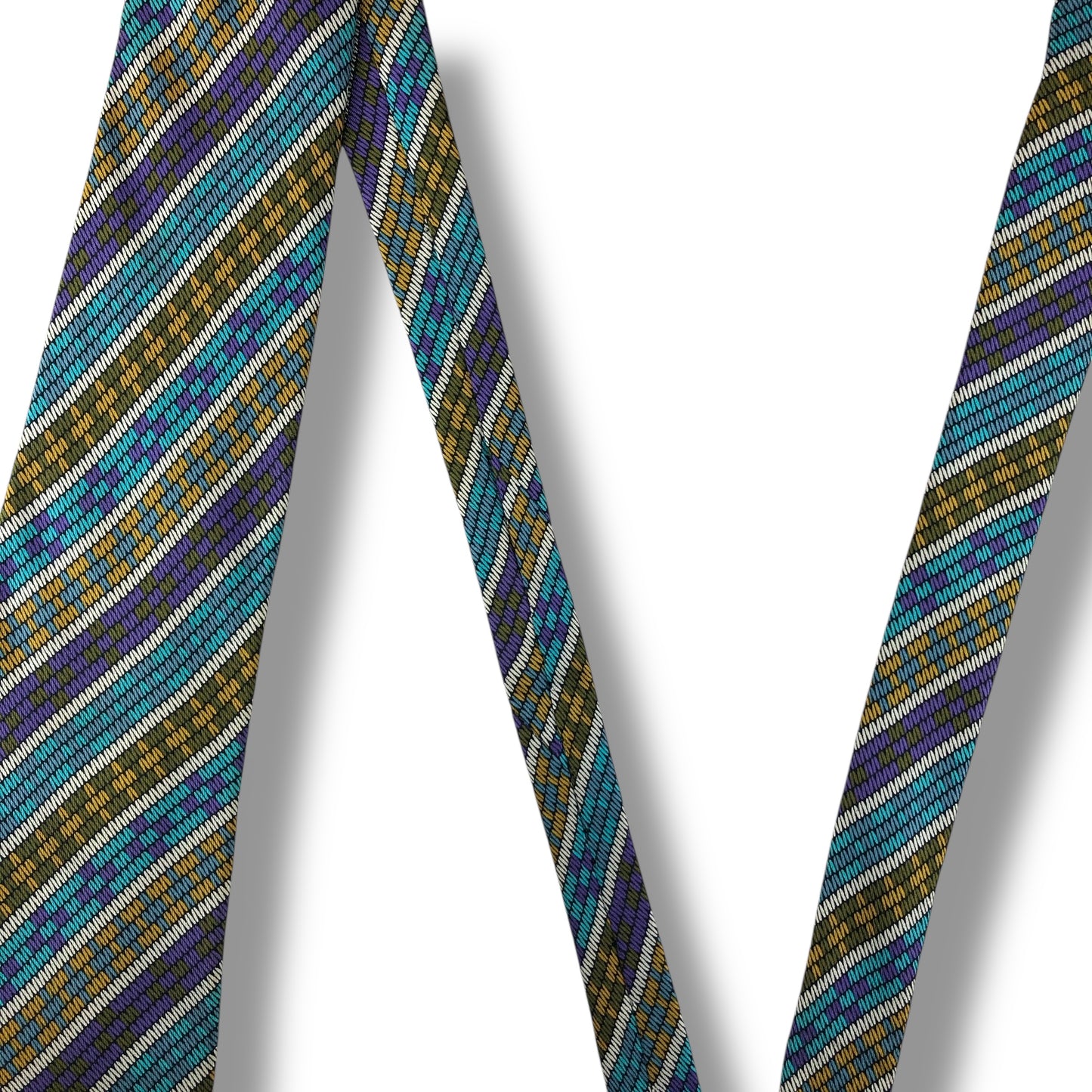 【7616】良品！ミッソーニ　ネクタイ　水色系