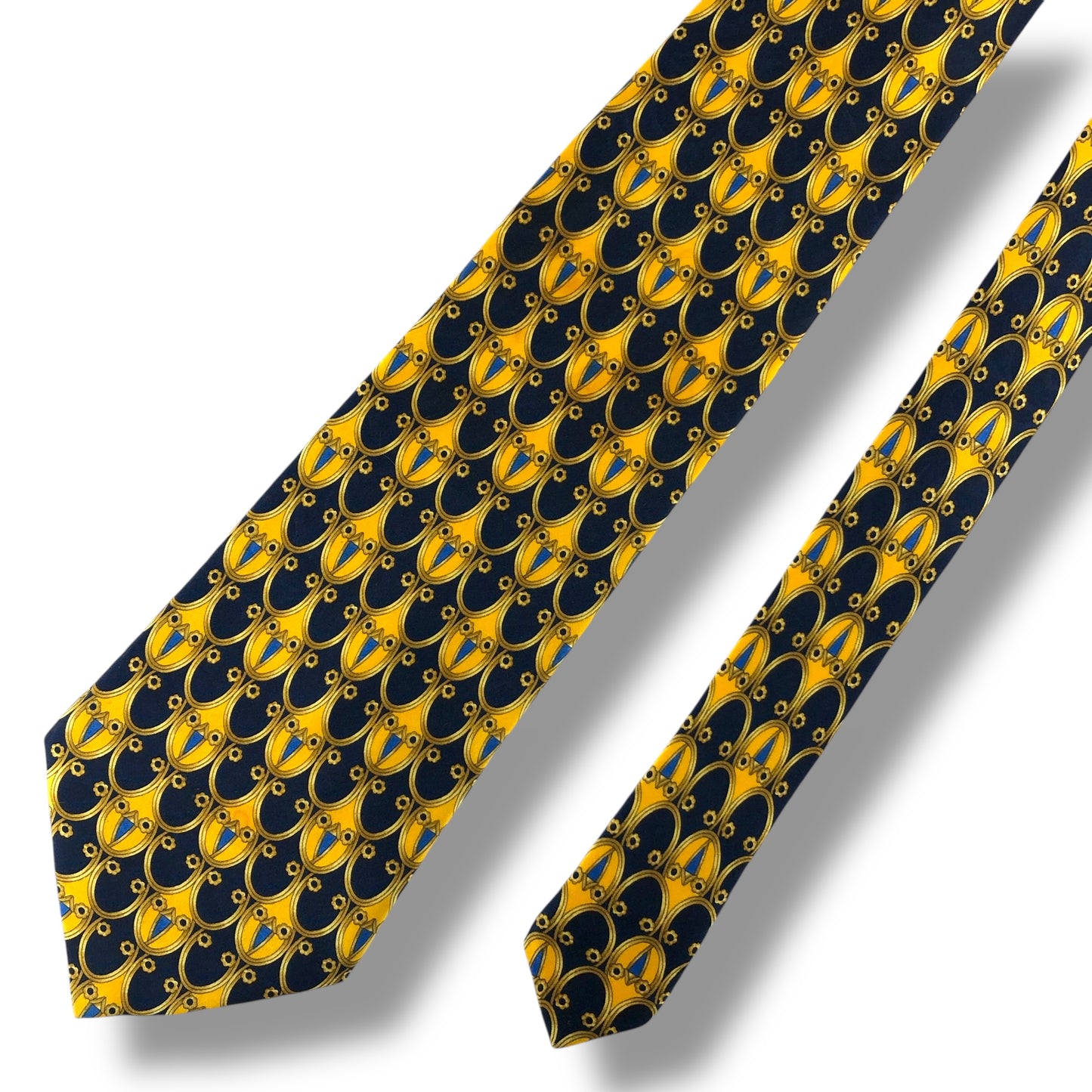 【7618】良品！ランバン　ネクタイ　ネイビー系