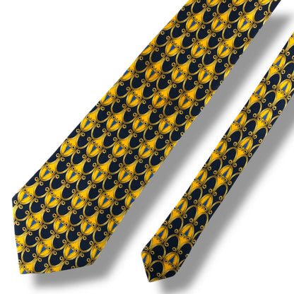 【7618】良品！ランバン　ネクタイ　ネイビー系