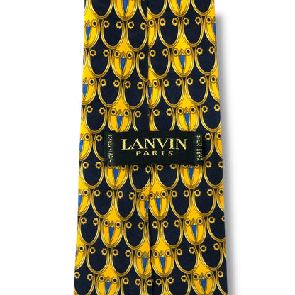 【7618】良品！ランバン　ネクタイ　ネイビー系