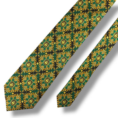 【7622】美品！ジャンニヴェルサーチ　ネクタイ　グリーン系