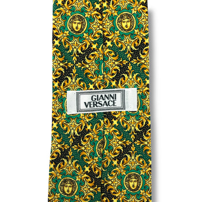 【7622】美品！ジャンニヴェルサーチ　ネクタイ　グリーン系