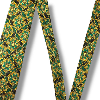 【7622】美品！ジャンニヴェルサーチ　ネクタイ　グリーン系