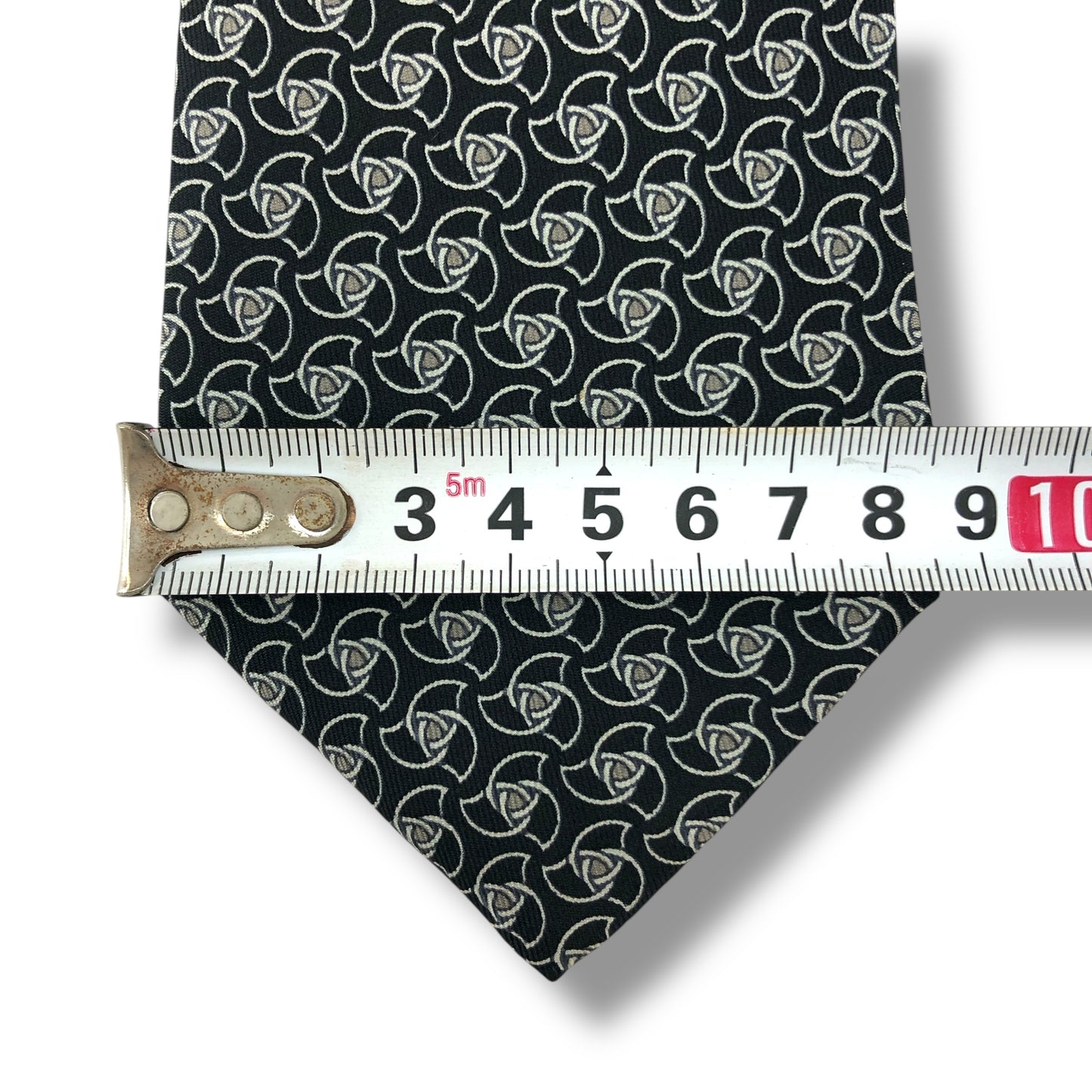 【7623】良品！エルメス　ネクタイ　ブラック系