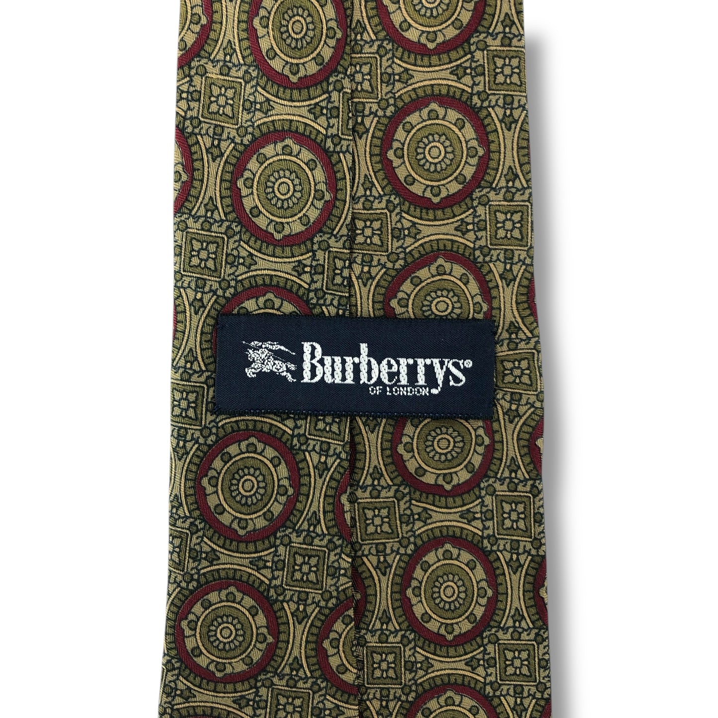 【7624】美品！バーバリー　ネクタイ　ベージュ系　ブラウン系