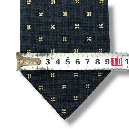 【7625】良品！ダンヒル　ネクタイ　ネイビー系　花柄