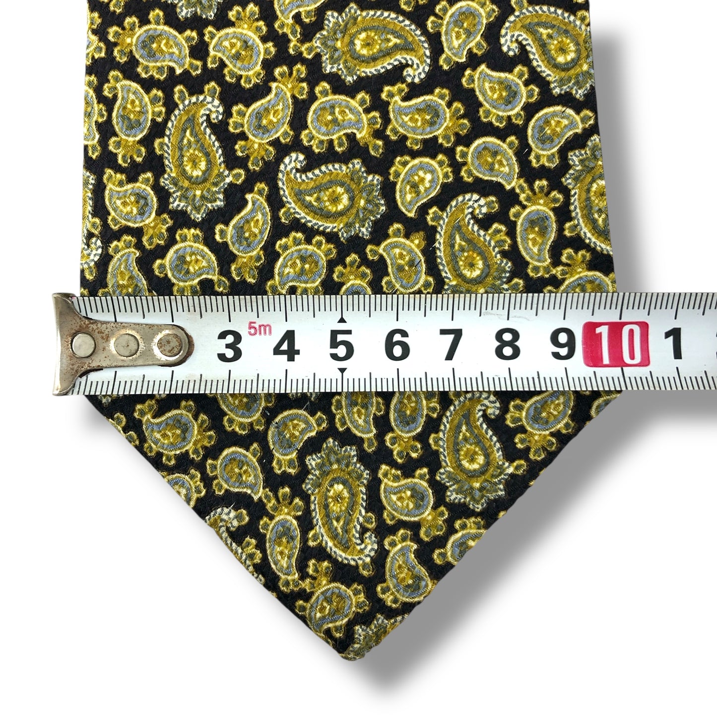 【7626】良品！バーバリー　ネクタイ　ブラック系　ゴールド系