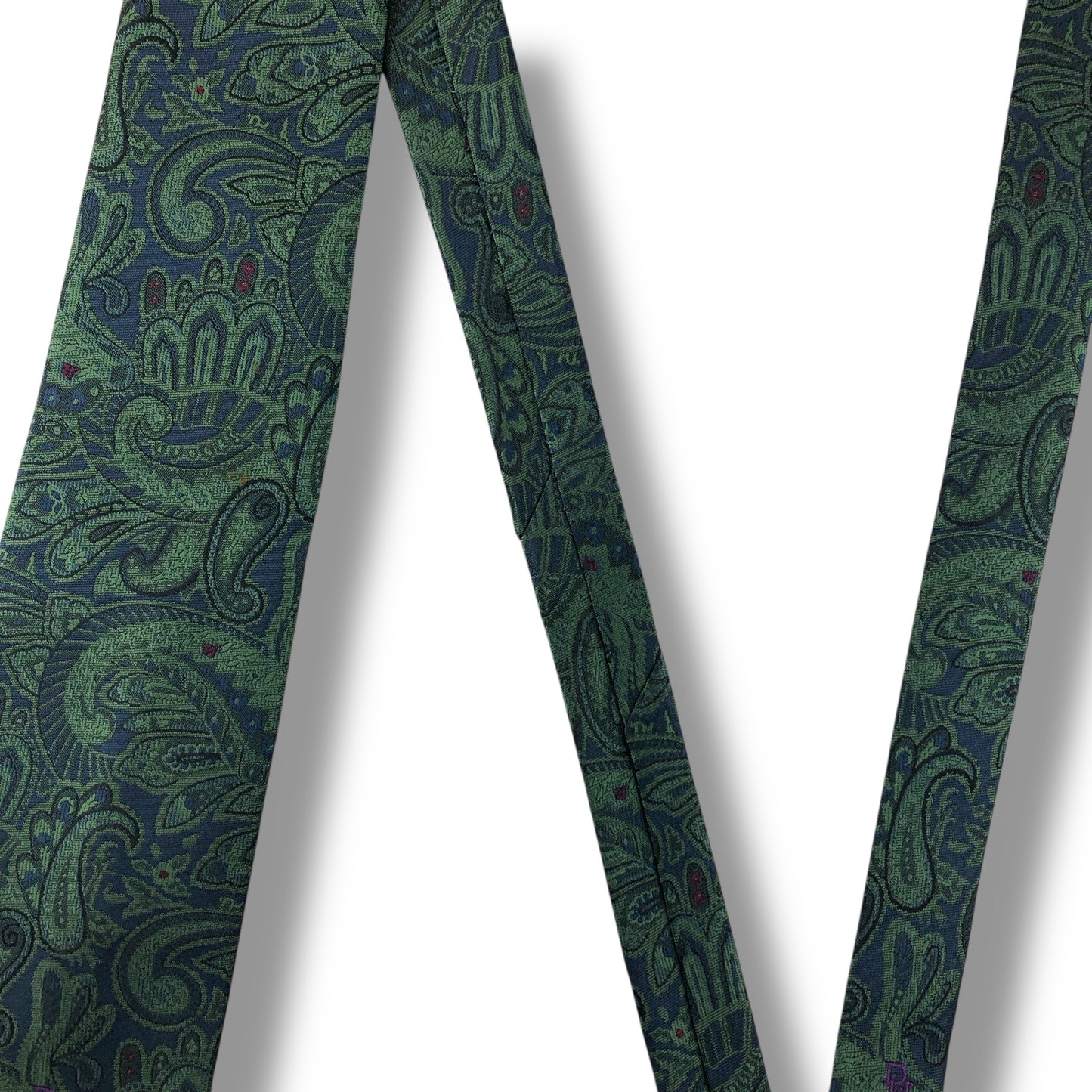 【7627】良品！クリスチャンディオール　ネクタイ　グリーン系