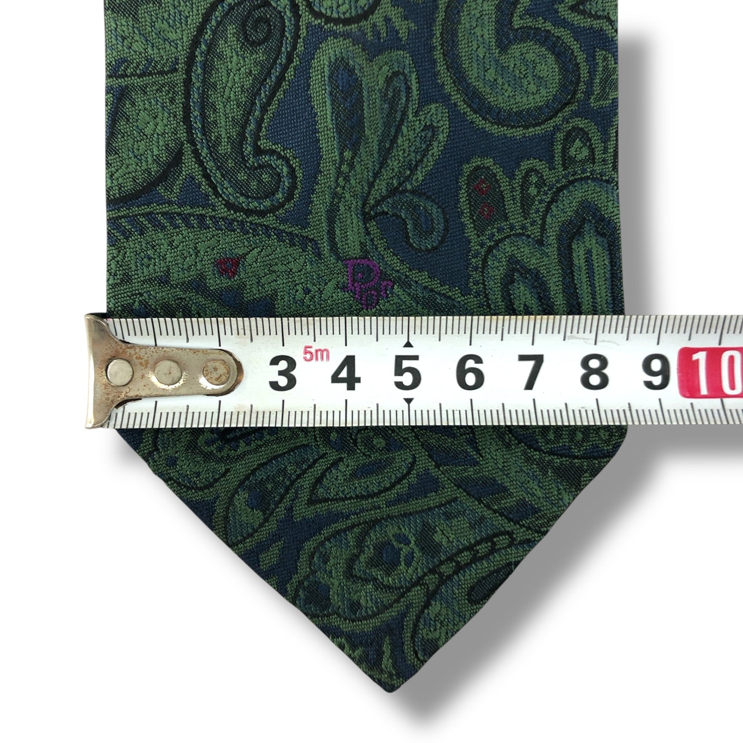 【7627】良品！クリスチャンディオール　ネクタイ　グリーン系