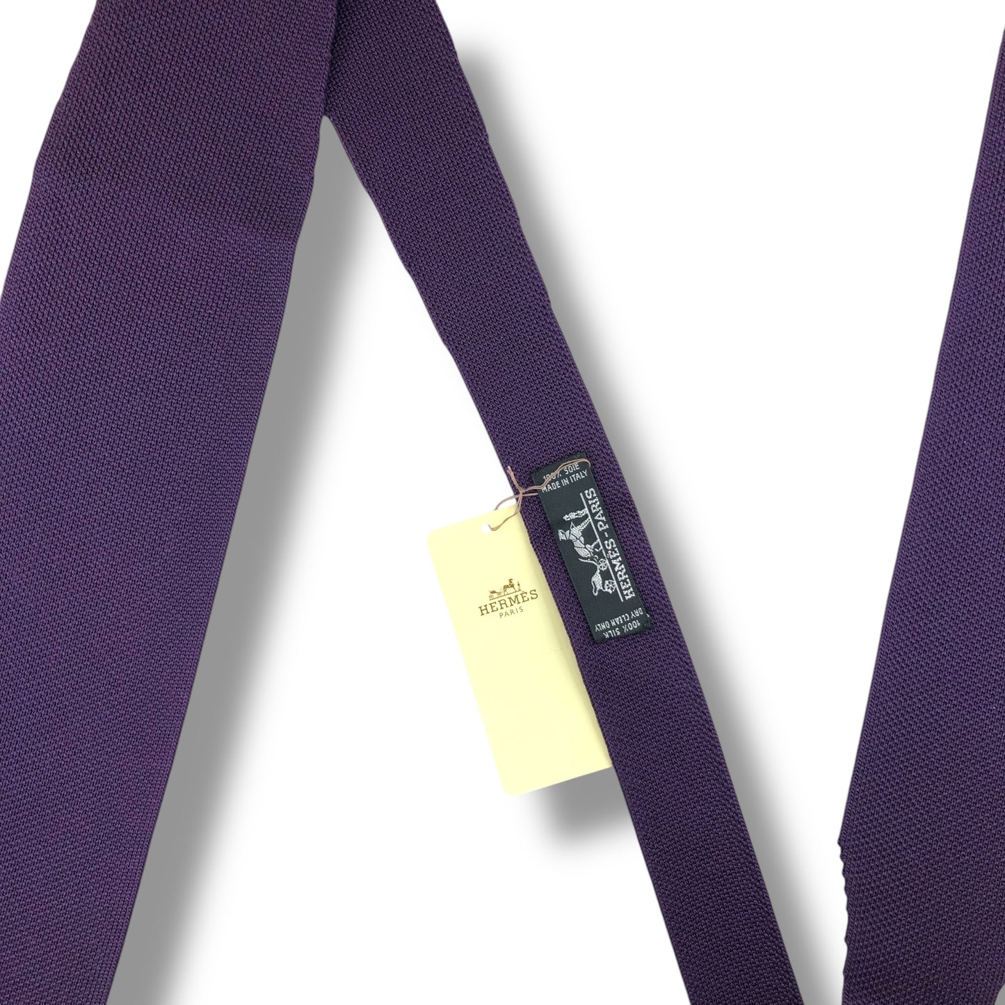 【7629】未使用保管品　エルメス　ネクタイ　パープル系