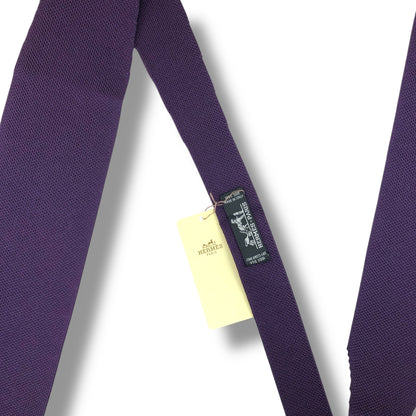 【7629】未使用保管品　エルメス　ネクタイ　パープル系