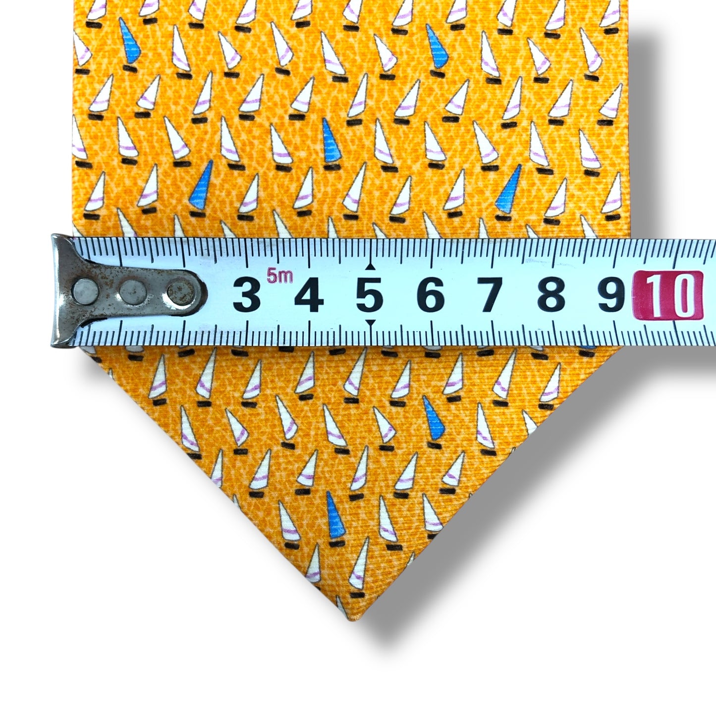 【7632】未使用保管品　ブルガリ　ネクタイ オレンジ系　