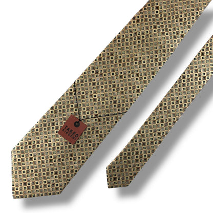 【7634】未使用保管品　タケオキクチ　ネクタイ　ゴールド系