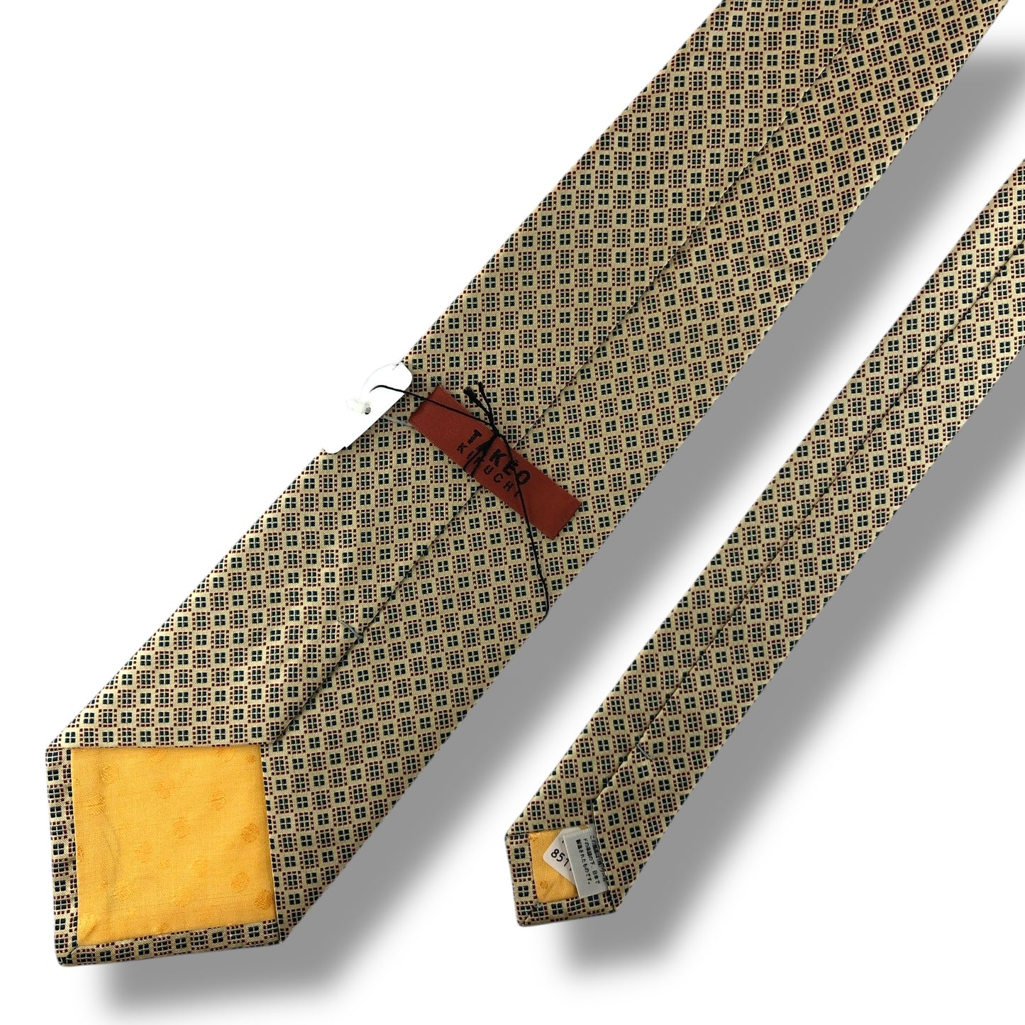 【7634】未使用保管品　タケオキクチ　ネクタイ　ゴールド系