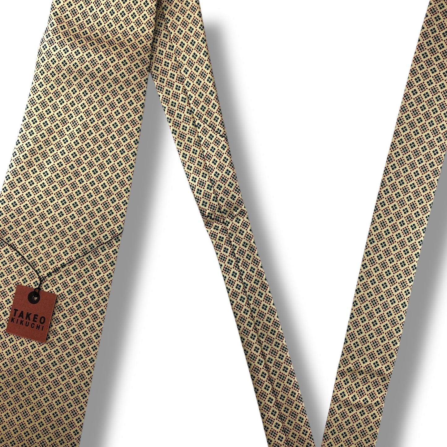 【7634】未使用保管品　タケオキクチ　ネクタイ　ゴールド系