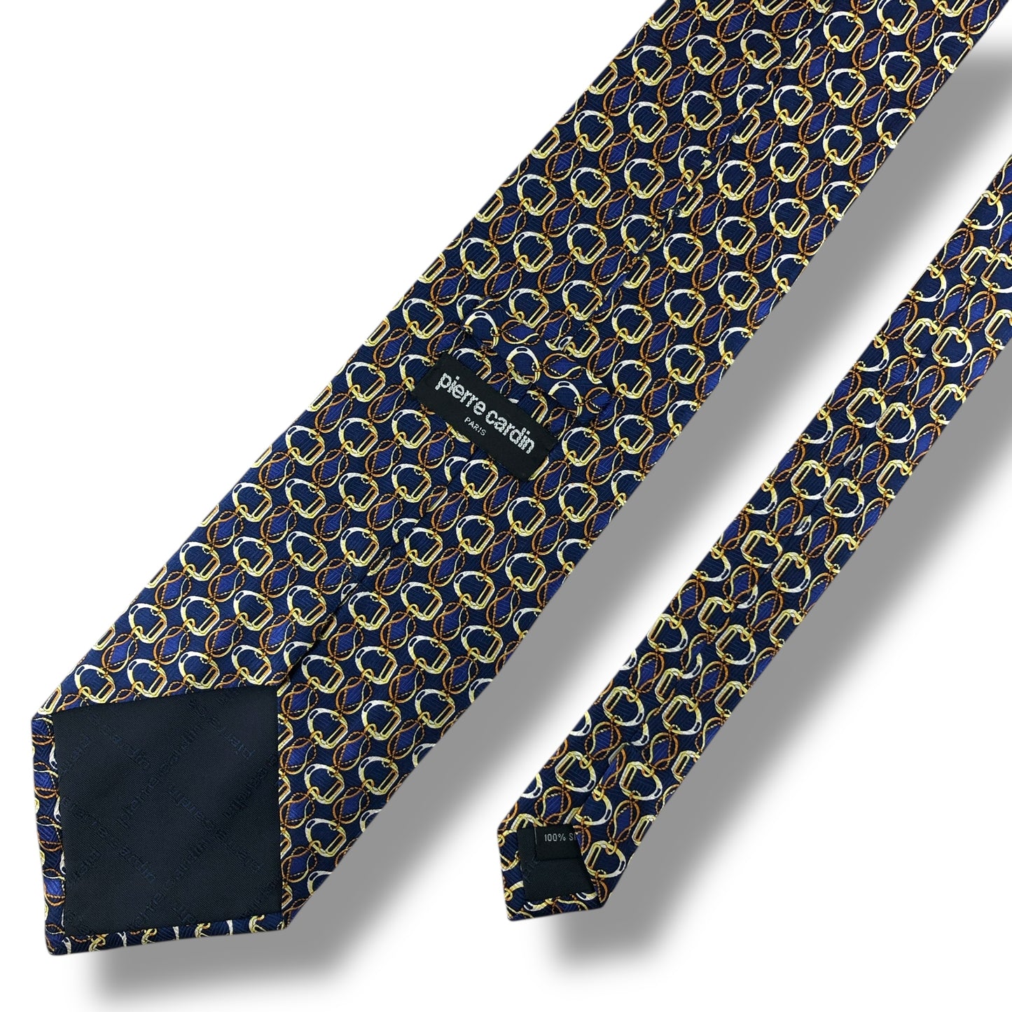 【7639】美品！ピエールカルダン　ネクタイ　ブルー系