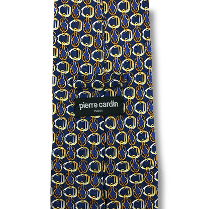 【7639】美品！ピエールカルダン　ネクタイ　ブルー系