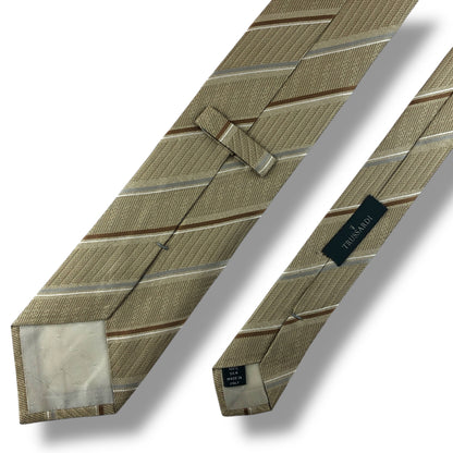 【7640】美品！トラサルディ　ネクタイ　ベージュ系