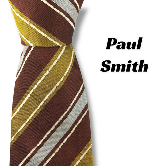 【7643】良品！ポールスミス　ネクタイ　ブラウン系