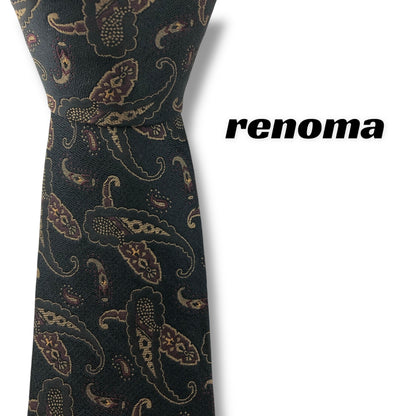 【7644】美品！レノマ　ネクタイ　ブラック系