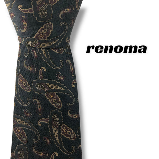 【7644】美品！レノマ　ネクタイ　ブラック系