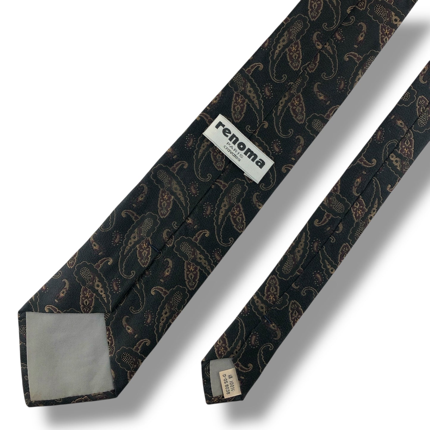 【7644】美品！レノマ　ネクタイ　ブラック系