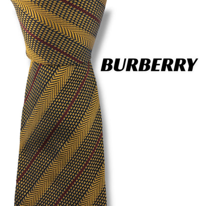 【7646】良品！バーバリー　ネクタイ　ブラウン系