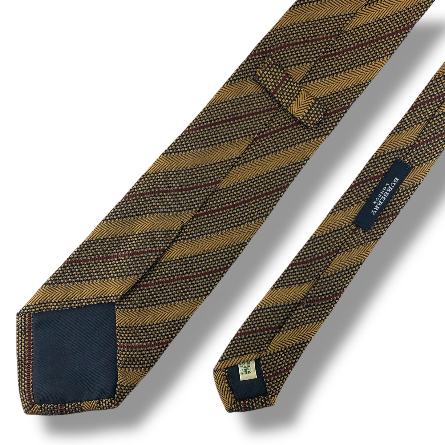 【7646】良品！バーバリー　ネクタイ　ブラウン系