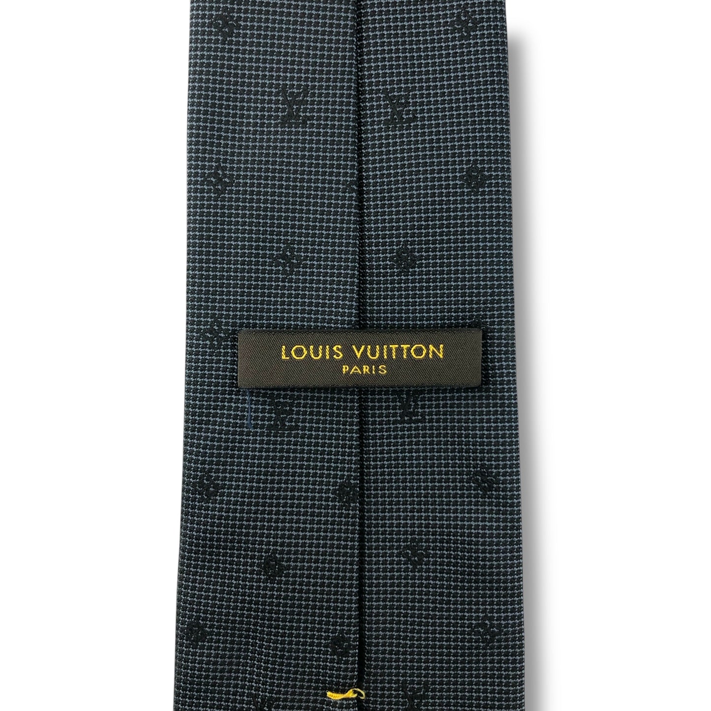 【7647】美品！ルイヴィトン　ネクタイ　ブラック系