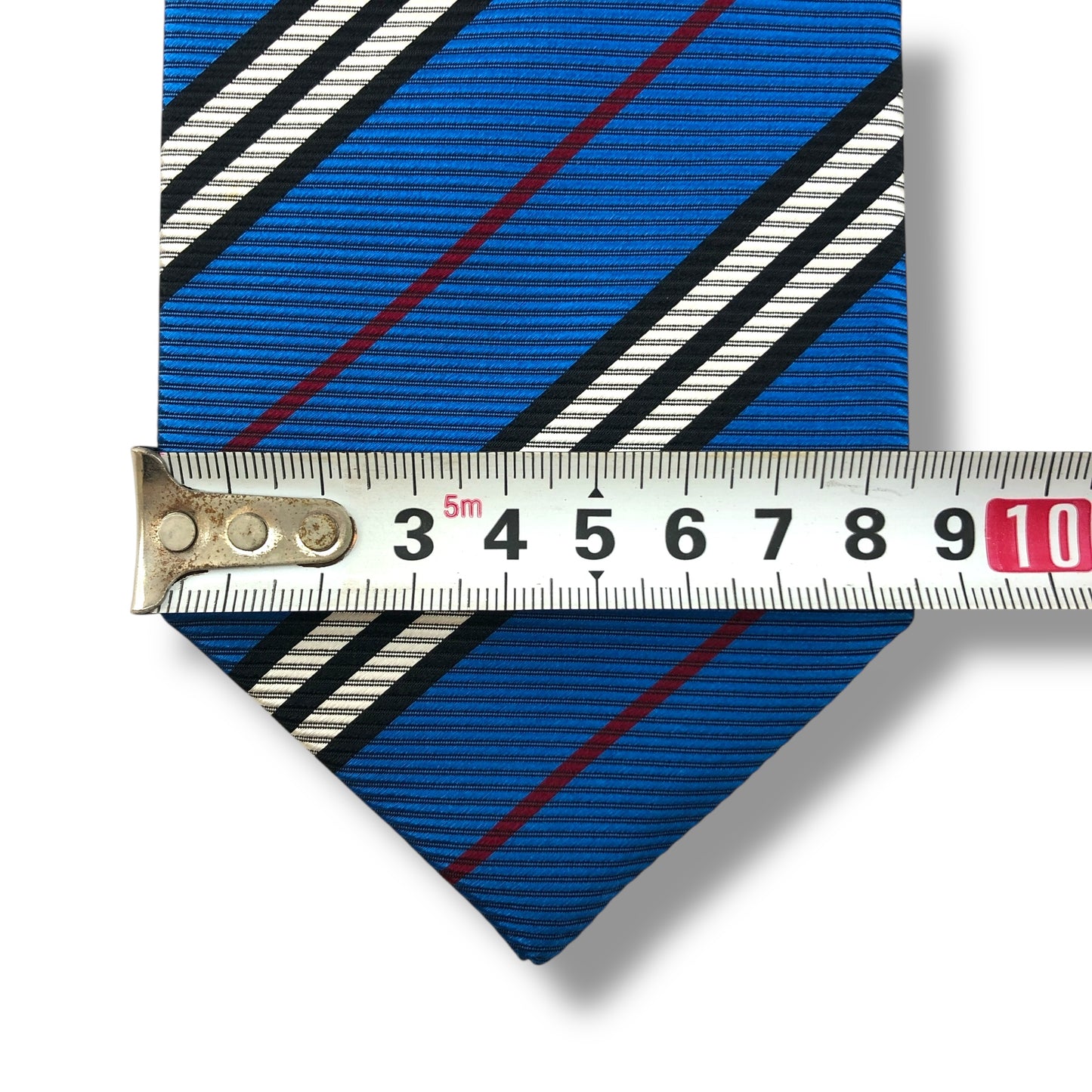 【7648】良品！バーバリー　ネクタイ　ブルー系　ストライプ柄