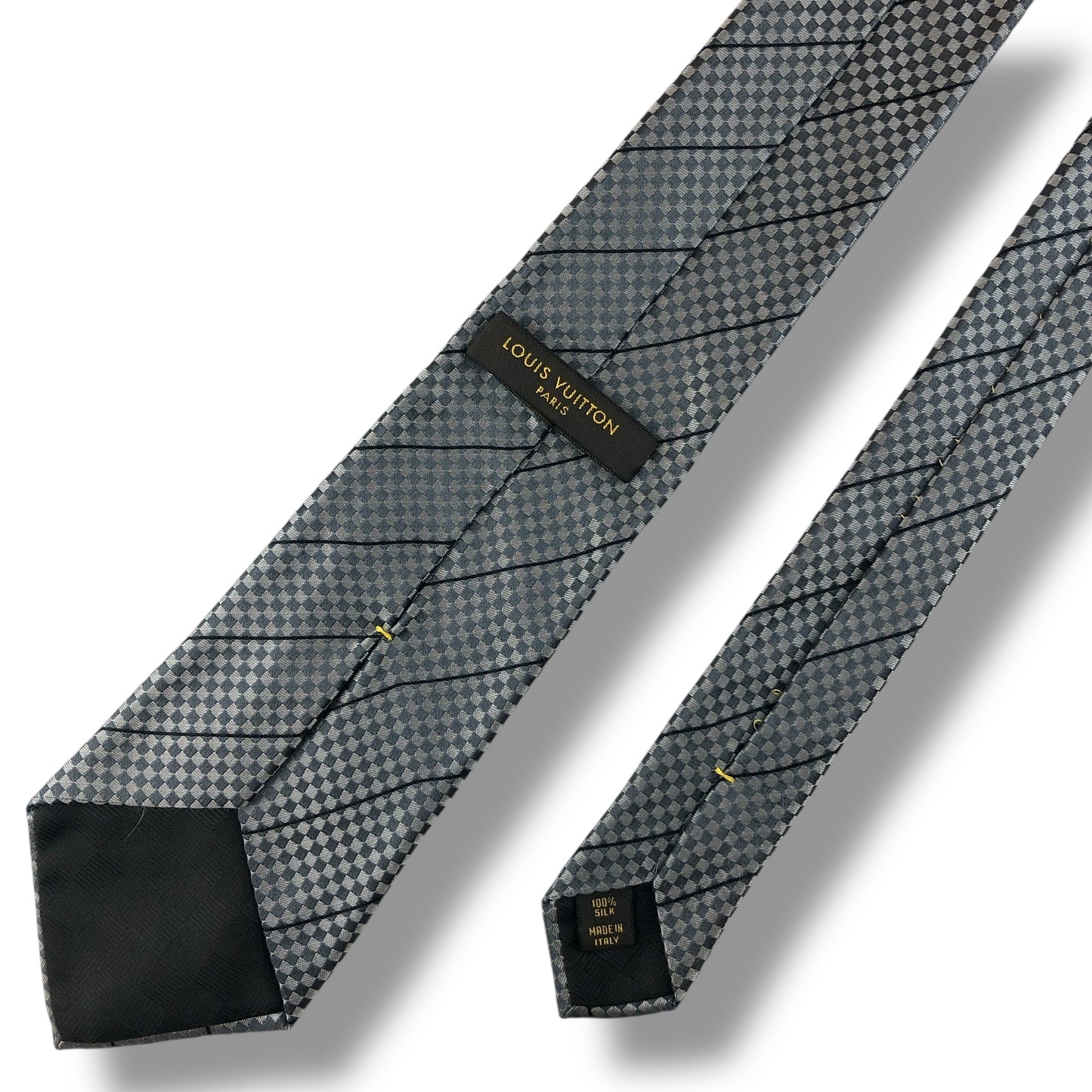 【7650】美品ー良品！ルイヴィトン　ネクタイ　グレー系