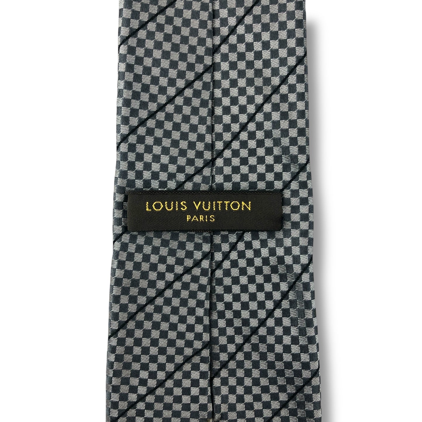 【7650】美品ー良品！ルイヴィトン　ネクタイ　グレー系