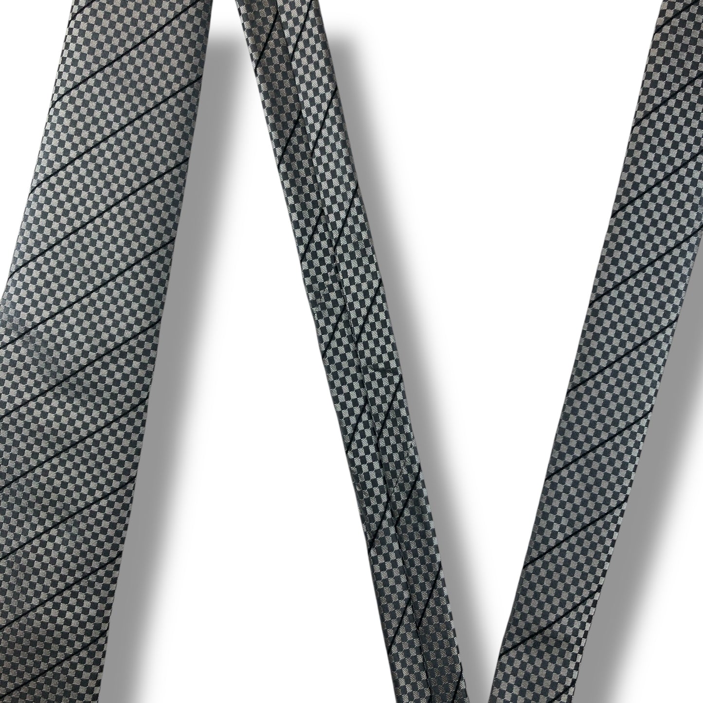 【7650】美品ー良品！ルイヴィトン　ネクタイ　グレー系