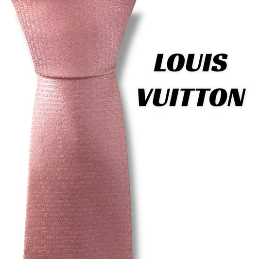 【7657】良品！ルイヴィトン　ネクタイ　ピンク系