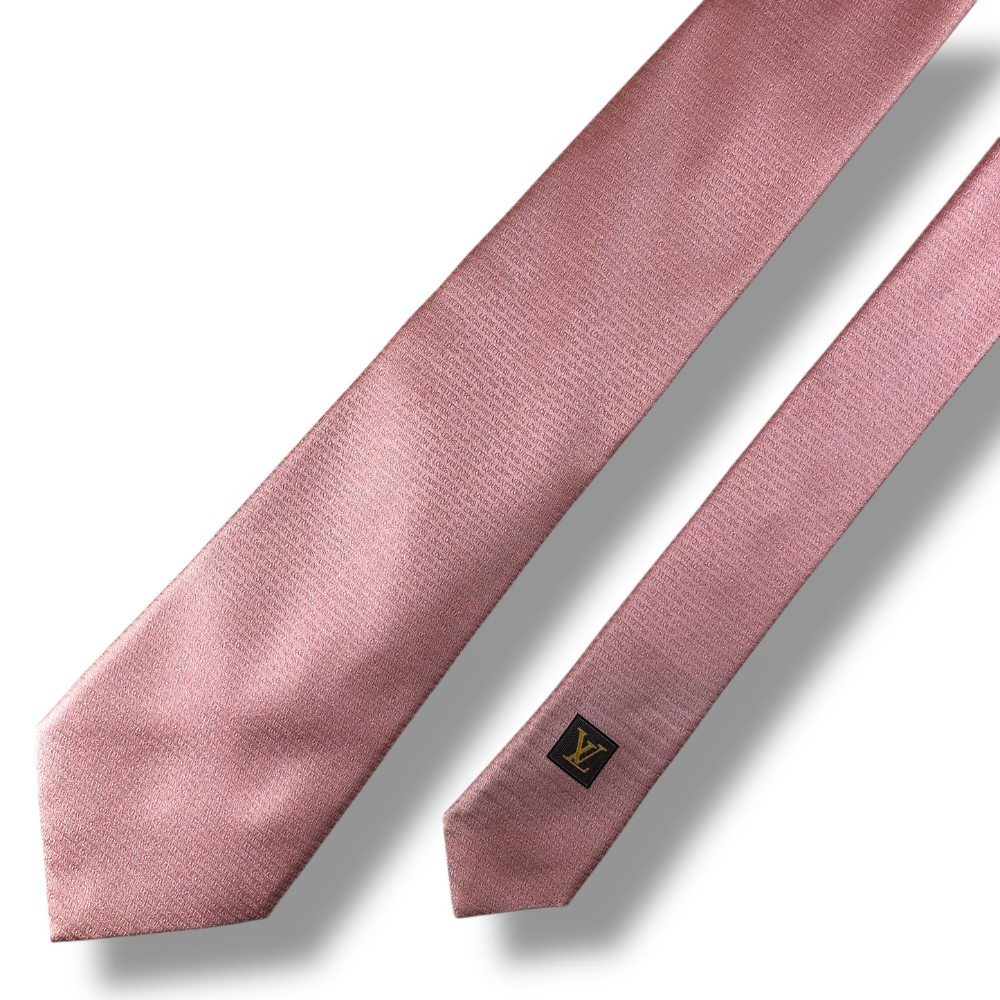【7657】良品！ルイヴィトン　ネクタイ　ピンク系