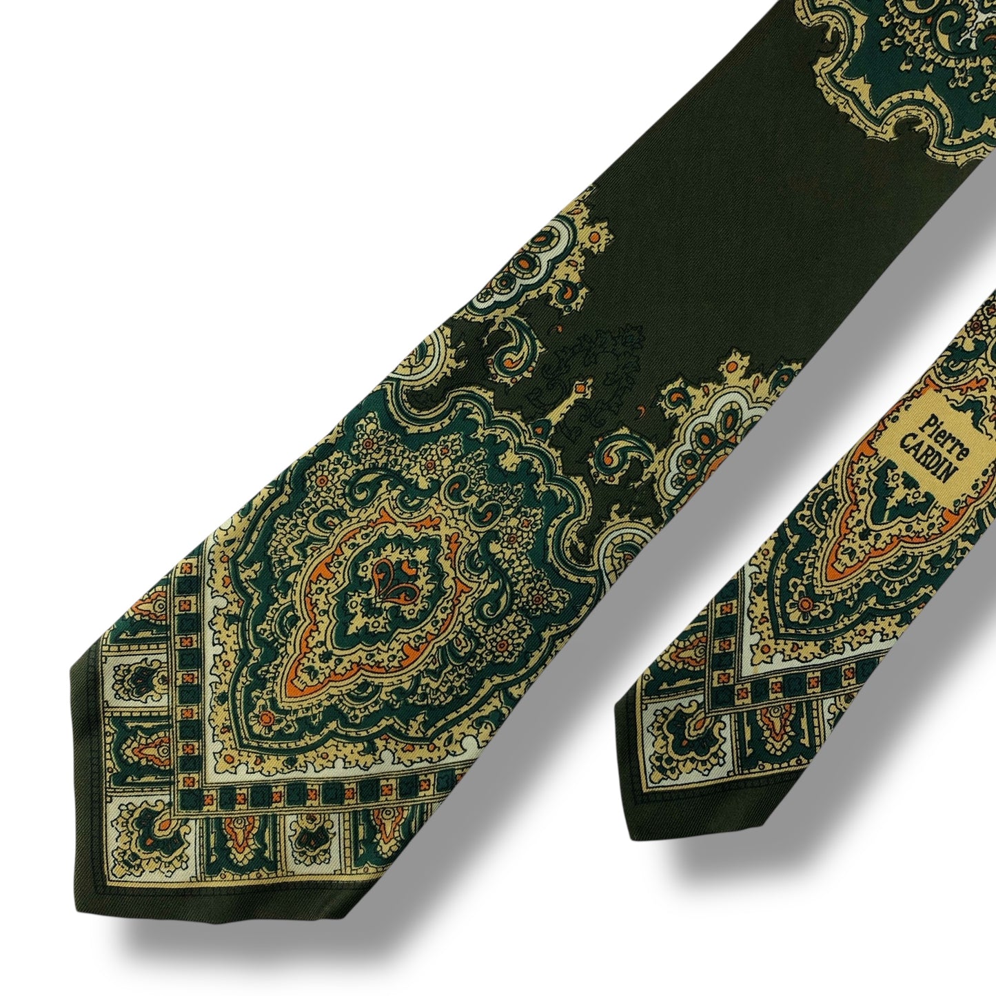 【7659】良品！ピエールカルダン　ネクタイ　グリーン系