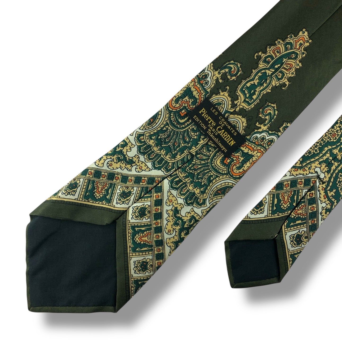 【7659】良品！ピエールカルダン　ネクタイ　グリーン系