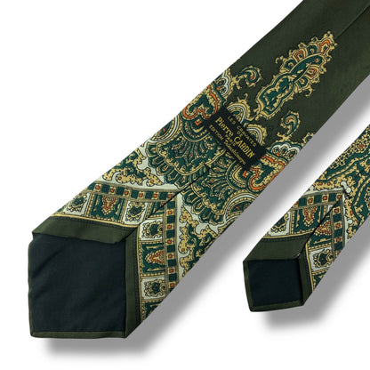 【7659】良品！ピエールカルダン　ネクタイ　グリーン系