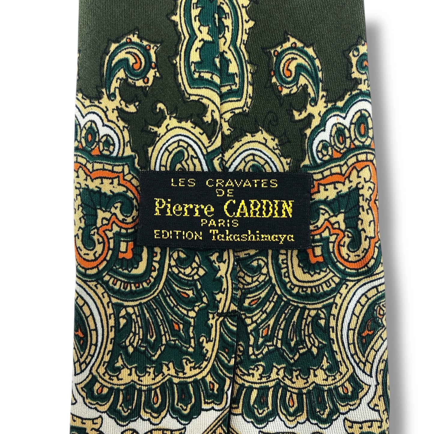 【7659】良品！ピエールカルダン　ネクタイ　グリーン系