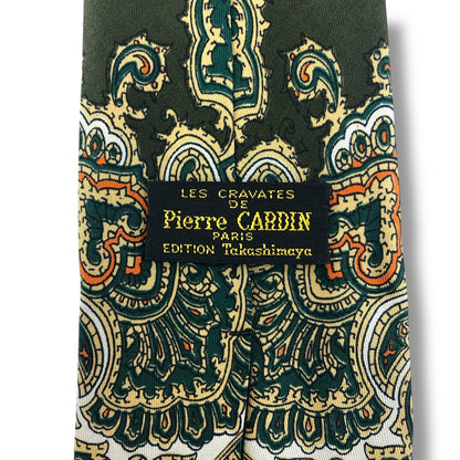 【7659】良品！ピエールカルダン　ネクタイ　グリーン系