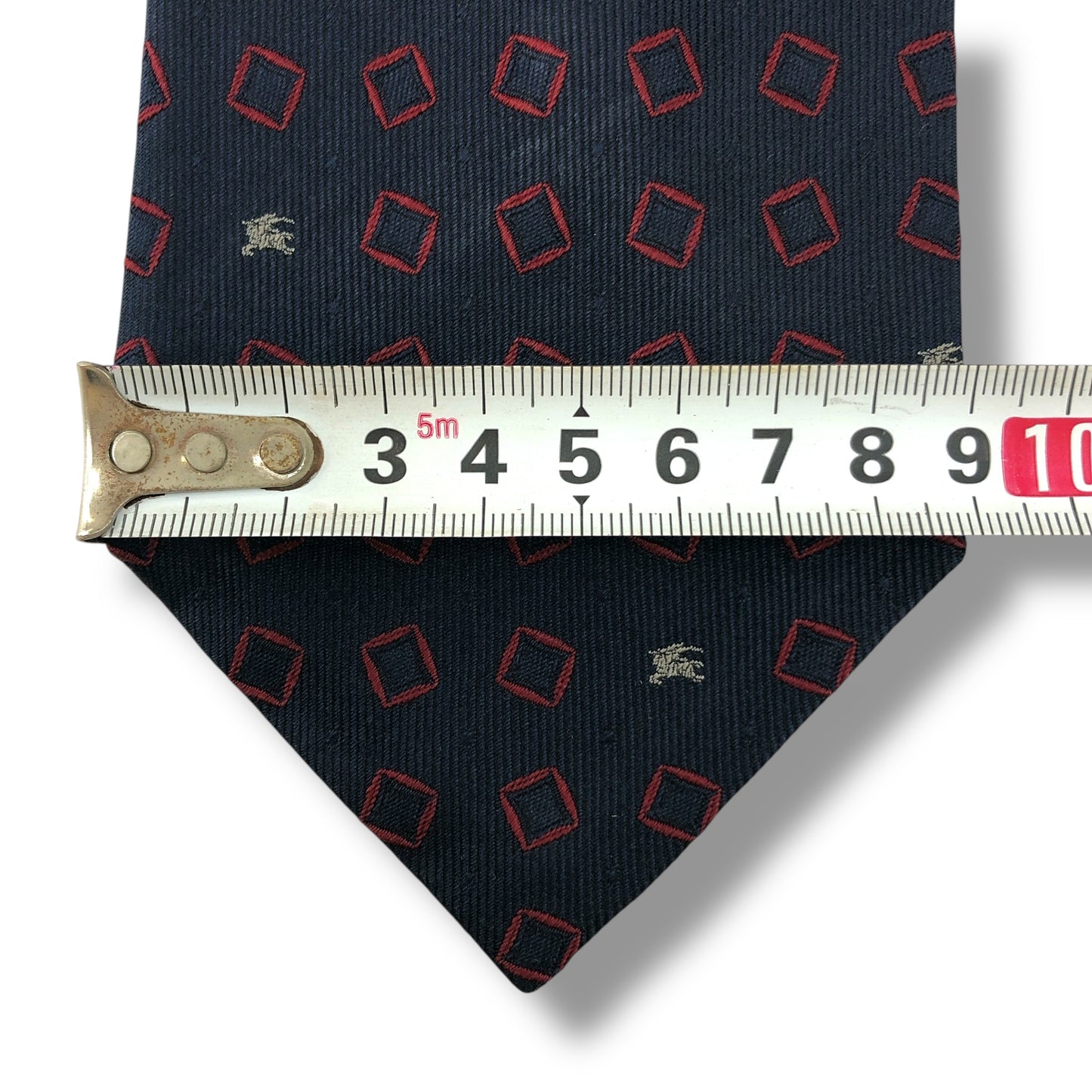 【7660】良品！バーバリー　ネクタイ　ネイビー系　ホースロゴ