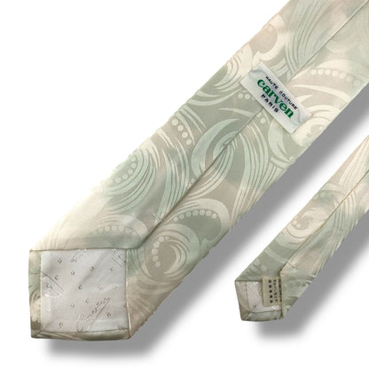 【7661】良品！カルヴェン　ネクタイ　ホワイト系