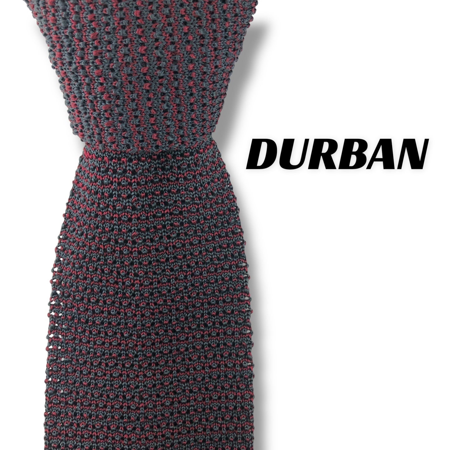 【7662】良品！ダーバン　ネクタイ　バーガンディー系