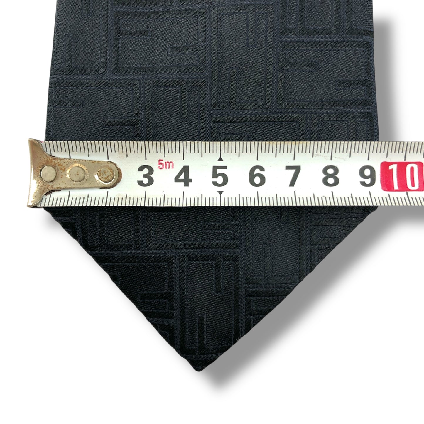 【7663】美品！フェンディ　ネクタイ　ブラック系　FF ズッカ柄