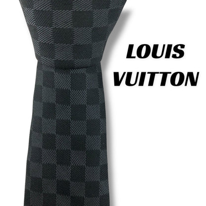 【7664】美品！ルイヴィトン　ネクタイ　ブラック系