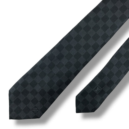 【7664】美品！ルイヴィトン　ネクタイ　ブラック系